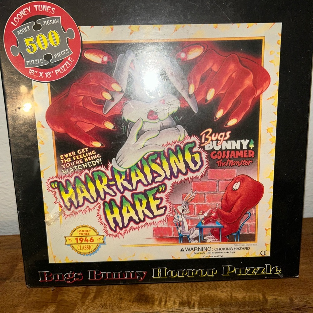 Warner Bros. Hair-Raising Hare Puzzle - Red and Black